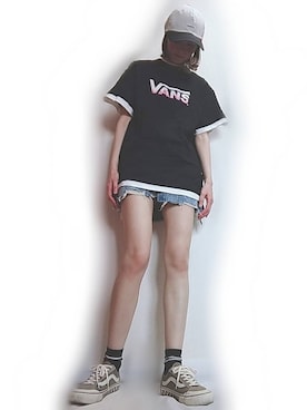 「FEKETE（フェケテ）のアイテム（帽子）」を使った、星✰*ﾟさん（レディース・164cm）の夏コーディネート