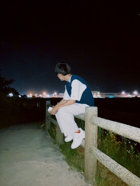 「Re（アールイー）のアイテム」を使った、TAIさん（メンズ・169cm）の夏コーディネート