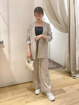 「ニットキャミソール」｜「アイテム（アクセサリー）」を使った、IKI_160cmさん（レディース・159cm）の冬コーディネート