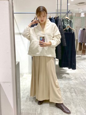 「SHENERY（シーナリー）のアイテム（ブーツ）」を使った、IKI_160cmさん（骨格ナチュラル・レディース・159cm）の冬コーディネート