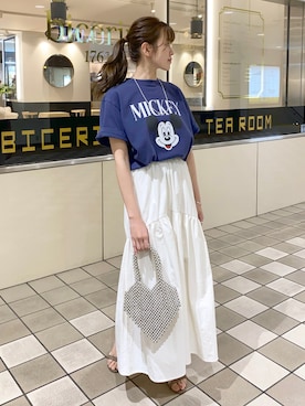 「ミッキーT」｜「アイテム（アクセサリー）」を使った、IKI_160cmさん（レディース・160cm）の春コーディネート