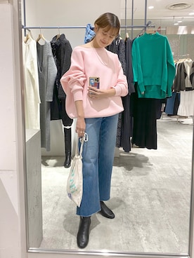 「SHENERY（シーナリー）のアイテム（ブーツ）」を使った、IKI_160cmさん（骨格ナチュラル・レディース・160cm）の冬コーディネート