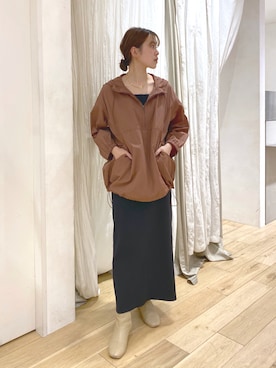 「SHENERY（シーナリー）のアイテム（ブルゾン）」を使った、IKI_160cmさん（レディース・159cm）の冬コーディネート