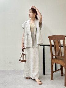 【最終値下げ】SHENERY フレンチスリーブ　リネン　ジャケット　ベスト SHENERY（シーナリー）の「フレンチスリーブジャケットベスト