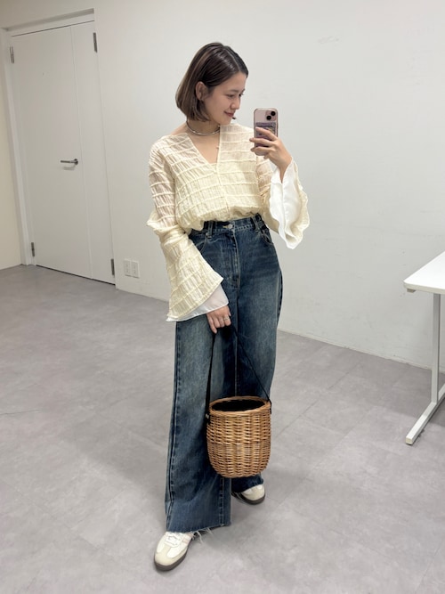 ワイドデニムパンツ