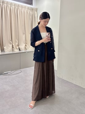 「アイテム（ジャケット/アウター）」を使った、IKI_160cmさん（レディース・160cm）の夏コーディネート