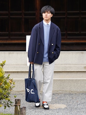 なべさん（メンズ・168cm）の春コーディネート