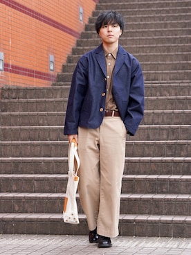 なべさん（メンズ・168cm）の春コーディネート