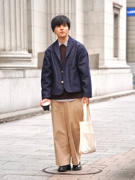 なべさん（メンズ・168cm）の春コーディネート