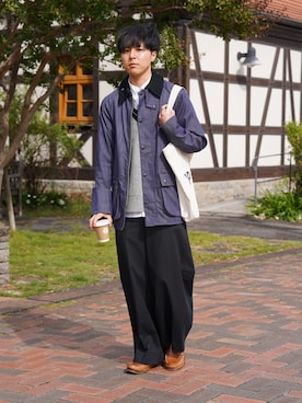 「アイテム（ブルゾン）」を使った、なべさん（メンズ・168cm）の秋コーディネート