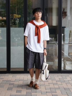「ショートパンツ」｜なべさん（骨格ウェーブ・メンズ・168cm）の夏コーディネート