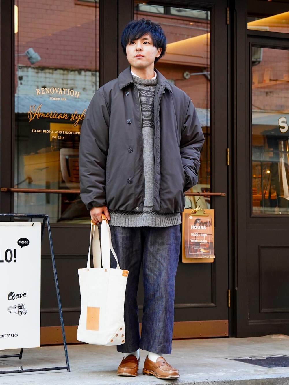 Steven Alan＞ パーテックス オーバル スタンドカラー ブルゾン