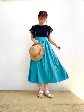 「雑材ハット」｜kaoriさん（レディース・160cm）の春コーディネート
