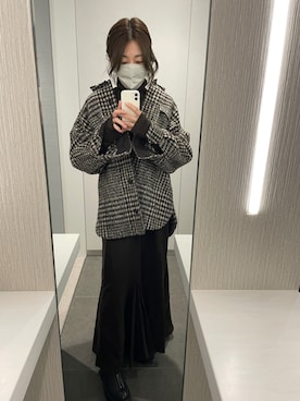 「LOEWE」｜「アイテム（その他アウター）」を使った、aaya_0930さん（レディース・158cm）の冬コーディネート