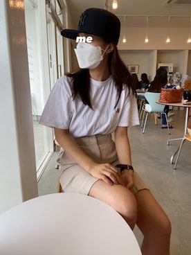 「キャップ女子」｜Mさん（レディース・157cm）の夏コーディネート