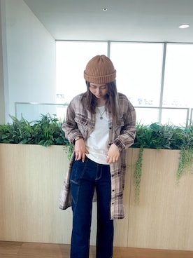「AVIREX（アヴィレックス）のアイテム（シャツワンピース）」を使った、ARISAさん（レディース・160cm）の夏コーディネート