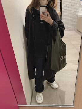 「Acne Studios（アクネストゥディオズ）のアイテム（スウェット）」を使った、ㄴ ㅏさん（レディース・156cm）の春コーディネート