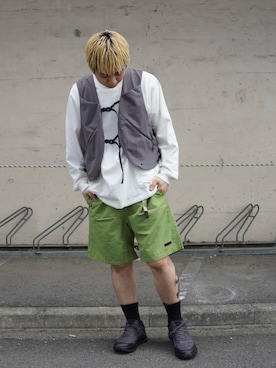 「MANASTASH（マナスタッシュ）のアイテム」を使った、kantaさん（メンズ・165cm）の春コーディネート