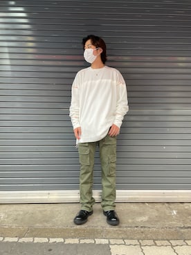 「surt（サート）のアイテム（トップス）」を使った、kantaさん（メンズ・165cm）の春コーディネート