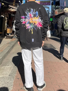 「A4A（エーフォーエー）のアイテム（スウェット）」を使った、kantaさん（メンズ・165cm）の冬コーディネート
