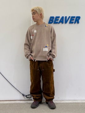 「BEAVER（ビーバー）のアイテム」を使った、kantaさん（メンズ・165cm）の冬コーディネート
