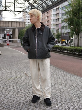 「アイテム（その他アウター）」を使った、kantaさん（メンズ・165cm・20代）の秋コーディネート