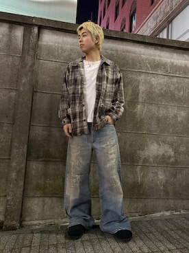 「アイテム（サンダル）」を使った、kantaさん（メンズ・165cm）の秋コーディネート