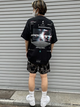 「LUSOR（ルーソル）のLUSOR（ルーソル）SHADOW FLOWER SS PT/シャドウフラワーショートパンツ（その他パンツ）」を使った、kantaさん（メンズ・165cm）の夏コーディネート