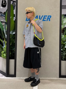 「Needles（ニードルス）のアイテム（パンツ）」を使った、kantaさん（メンズ・165cm）の夏コーディネート