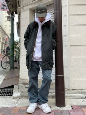 「B'2nd（ビーセカンド）のアイテム（パーカー）」を使った、kantaさん（メンズ・165cm）の冬コーディネート