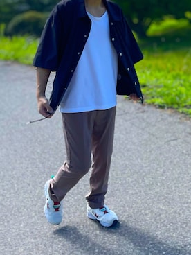 「BROWNY（ブラウニー）のアイテム（ジャケット/アウター）」を使った、miyaさん（メンズ・172cm）の夏コーディネート