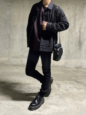 ブーツを使った 黒スキニー のメンズ人気ファッションコーディネート Wear