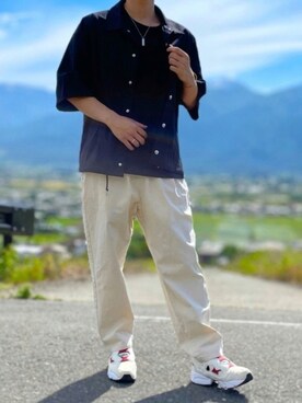 「BROWNY（ブラウニー）のアイテム（ジャケット/アウター）」を使った、miyaさん（メンズ・172cm）の夏コーディネート