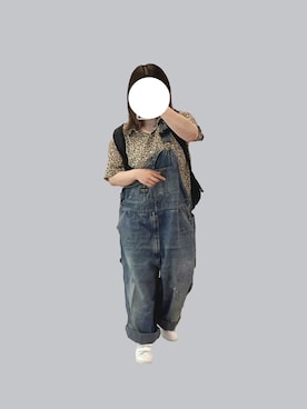 「OSHKOSH（オシュコシュ）のアイテム（オールインワン・サロペット）」を使った、ｎｏｋａさん（レディース・150cm）の夏コーディネート