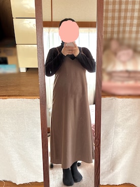 「GU（ジーユー）のアイテム（ワンピース/ドレス）」を使った、ERIさん（レディース・158cm）の春コーディネート