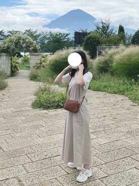 「JUNOAH（ジュノア）のアイテム（サロペット/オーバーオール）」を使った、nacoさん（レディース・158cm）の秋コーディネート