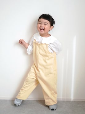 「H&M（エイチ・アンド・エム）のアイテム（トップス）」を使った、しなつさん（キッズ・90cm）の春コーディネート