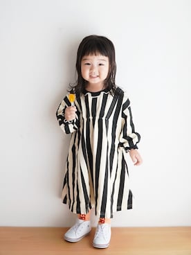 「アイテム（タイツ/ストッキング）」を使った、haa__fuuさん（キッズ・90cm）の秋コーディネート