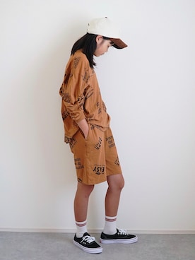 「アイテム（セットアップ）」を使った、haa__fuuさん（キッズ・145cm）の秋コーディネート