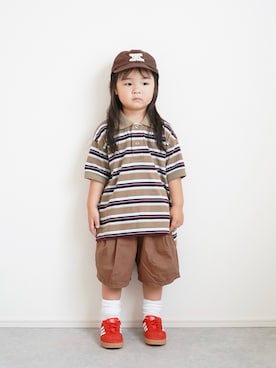 「BREEZE（ブリーズ）のアイテム」を使った、しなつさん（キッズ・90cm）の夏コーディネート