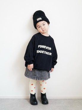 「p.premier（ピードットプルミエ）のアイテム」を使った、しなつさん（キッズ・100cm）の秋コーディネート