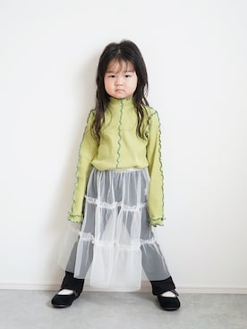 「chil2（チルツー）のアイテム」を使った、しなつさん（キッズ・100cm）の秋コーディネート