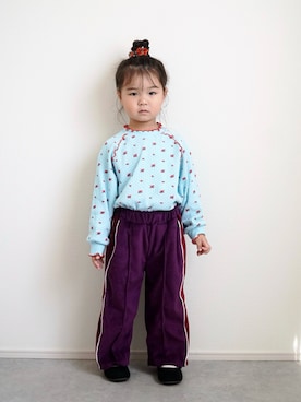 「petit main（プティマイン）のアイテム」を使った、しなつさん（キッズ・100cm）の秋コーディネート