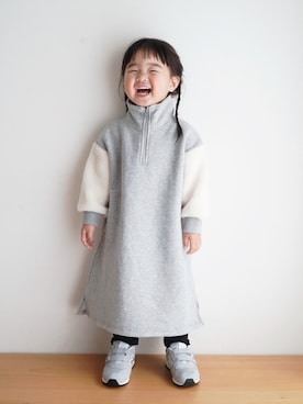 「アイテム（ワンピース/ドレス）」を使った、haa__fuuさん（キッズ・90cm）の冬コーディネート