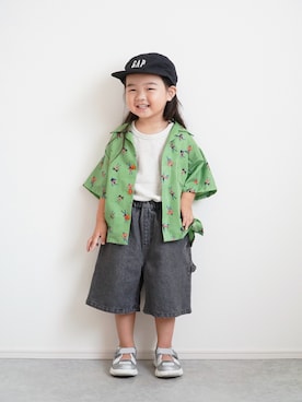 「BREEZE（ブリーズ）のアイテム」を使った、しなつさん（キッズ・90cm）の夏コーディネート