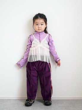 「CONVERSE ALL STAR（コンバースオールスター）のアイテム」を使った、しなつさん（キッズ・100cm）の秋コーディネート