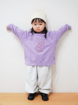 「アイテム（トップス）」を使った、haa__fuuさん（キッズ・154cm）の秋コーディネート