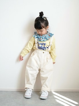 「p.premier（ピードットプルミエ）のアイテム」を使った、しなつさん（キッズ・90cm）の春コーディネート