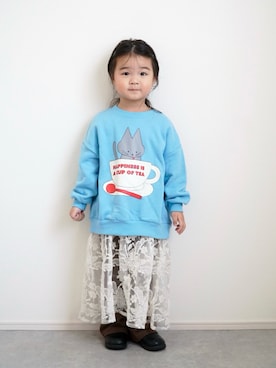 「petit main（プティマイン）のアイテム」を使った、しなつさん（キッズ・100cm）の秋コーディネート