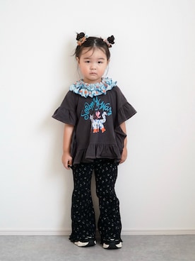 「つけ襟」｜しなつさん（キッズ・90cm）の夏コーディネート
